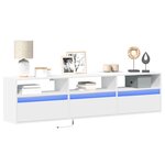 vidaXL Meuble TV mural avec LED blanc 180x31x45 cm