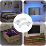vidaXL Clips de bande LED 2 Pièces Transparent 23 8 x 7 3 x 4 3 mm