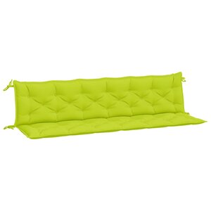 vidaXL Coussins de banc de jardin lot de 2 vert vif tissu Oxford