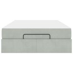 vidaXL Cadre de lit avec matelas Gris clair 120 x 190 cm Velours