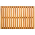 vidaXL Tapis de bain Uni Marron 60 x 40 cm bois