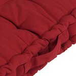 vidaXL Coussins de plancher de palette 7 Pièces Rouge bordeaux Coton