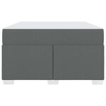 vidaXL Cadre de lit avec matelas Gris foncé 120 x 190 cm tissu