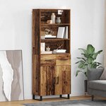 vidaXL Haut Armoire Bois ancien 69 5 x 34 x 180 cm Bois d'ingénierie