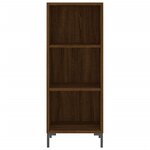 vidaXL Buffet haut Chêne marron 34 5x34x180 cm Bois d'ingénierie