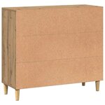 vidaXL Buffet chêne artisanal 90x34x80 cm bois d'ingénierie
