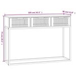 vidaXL Table console 105x30x75 cm bois d'ingénierie et fer