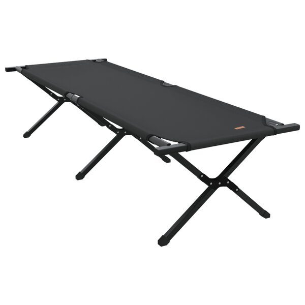 vidaXL Lit de Soleil Pliant avec Sac de Transport Noir en Tissu Oxford 600D