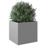 vidaXL Jardinière argenté 49x47x46 cm acier galvanisé