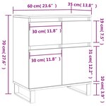 vidaXL Buffet Blanc 60x35x70 cm Bois d'ingénierie