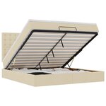 VidaXL Cadre de lit ottoman avec matelas crème 160x200 cm tissu