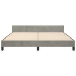 vidaXL Cadre de lit sans matelas gris clair 160x200 cm velours