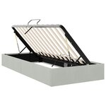 vidaXL Lit de Rangement avec matelas Gris clair 100 x 203 cm Velours