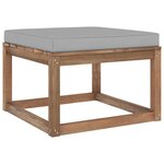 Vidaxl salon palette de jardin 3pièces avec coussins bois de pin imprégné
