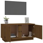 vidaXL Meuble TV Marron miel 80x35x40 5 cm Bois de pin massif