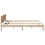 vidaXL Cadre de lit avec tête de lit Naturel 150 x 200 cm Pin massif