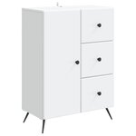 vidaXL Buffet Blanc 66 x 34 5 x 90 cm Bois d'ingénierie