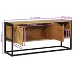vidaXL Meuble TV 110x30x50 cm Bois d'acacia massif