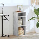 vidaXL Bibliothèque sonoma gris 34x31x80 cm bois d'ingénierie