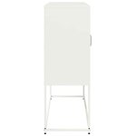 vidaXL Buffet blanc 100 5x39x107 cm acier laminé à froid