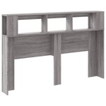 vidaXL Tête de lit à LED sonoma gris 160x18 5x103 5 cm bois ingénierie