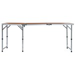 vidaXL Table pliable de camping Aluminium 180x60 cm