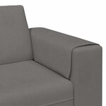 Sofa en tissu avec coussin Gris clair 208 cm Tissu en velours côtelé