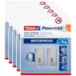 Set de 2 Crochets Powerstrips Auto-Adhésifs Waterproof Carré Small x 5 TESA