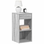vidaXL Table de chevet avec tiroir sonoma gris 35x34x66 5 cm