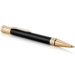 PARKER Duofold Stylo bille  Noir  Recharge noire pointe moyenne  Coffret cadeau