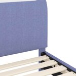 vidaXL Cadre de lit pour tout-petit avec tête de lit Bleu denim tissu