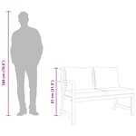 vidaXL Banc de jardin 114 5 cm avec coussin gris foncé Bois d'acacia