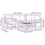 vidaXL Ensemble de canapés d'extérieur 7 Pièces Blanc et Beige