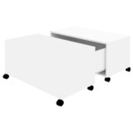 vidaXL Table basse Blanc 75x75x38 cm Aggloméré