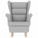 vidaXL Chaise à bascule gris nuage 74x90x102 cm tissu