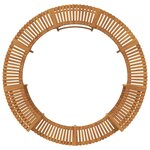 vidaXL Entourage de bain à remous Marron Ø255 cm Bois d'acacia massif