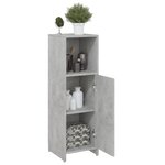 vidaXL Armoire de salle de bain Gris béton 30x30x95 cm Bois ingénierie
