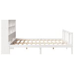 vidaXL Lit bibliothèque sans matelas blanc 200x200 cm bois pin massif