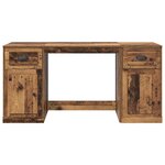 vidaXL Bureau avec armoire avec tiroir Bois Ancien 154 5 x 50 x 75 cm