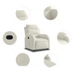 vidaXL Fauteuil inclinable Crème Velours