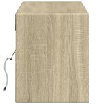 vidaXL Meuble TV mural avec lumières LED chêne sonoma 140x31x38 cm