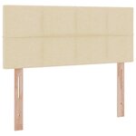 vidaXL Lit avec rangement et matelas avec matelas Crème 120 x 200 cm