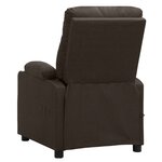 vidaXL Fauteuil électrique de massage Marron foncé Tissu