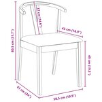 vidaXL Chaise de salle à manger 2 Pièces Blanc et marron