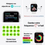 Apple Watch SE GPS, 44mm Boîtier en Aluminium Or avec Bracelet Sport Rose des Sables