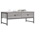 vidaXL Table basse sonoma gris 101x49x39 5 cm bois d'ingénierie
