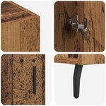 vidaXL Buffet Marron 90 x 34 x 80 cm Bois d'ingénierie