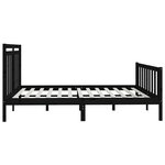 vidaXL Cadre de lit sans matelas noir bois massif de pin 200x200 cm