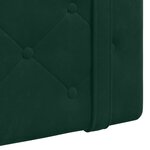 vidaXL Tête de lit suspendue Avec lumière LED Vert foncé Velours