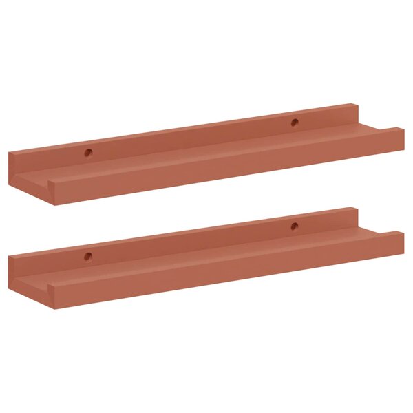 vidaXL Étagère Murale 2 pc Rouge 40 x 9 x 3 cm Bois d'ingénierie